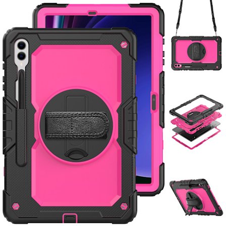 Fodral för Samsung Galaxy Tab S9 Plus 12.4 SM-X810 (Rosröd PC)