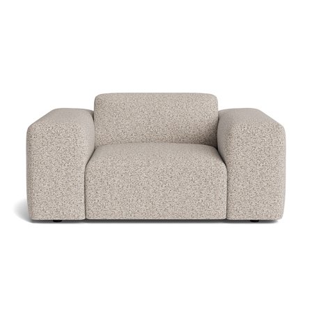 Soma Sessel Puente Hell Greige, moderner Polstersessel mit meliertem Muster, komfortable breite Armlehnen, zeitloses Design, Breite 75cm.