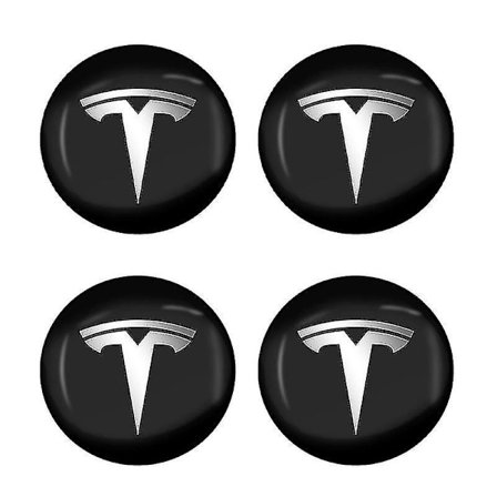 st 56mm Bilhjul Navkapsel Logotyp Klistermärke för Tesla Model 3 Model S Model X Model Y Logotyp Sportbil Bildelar Johx-Perfet
