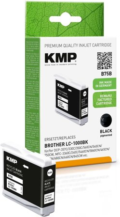 KMP Patrone Brother LC-1000Bk black 500 S. B75B