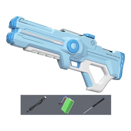 Automatisk vandpistol legetøj Bærbar stærkeste vandkamp legetøj med farverigt lys til børn Blå uden lys