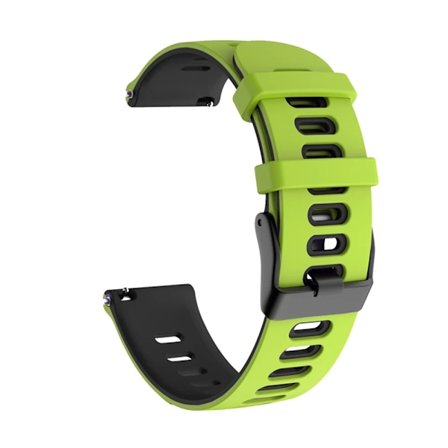 20 22 mm silikonrem för Garmin Venu 3 Band Forerunner 265 255 245 Music Vivoactive 4 Band för Garmin Venu Sq 2 Plus armband Grön Svart