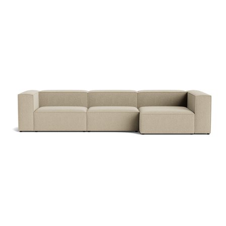 Lissabon Chaiselongue-Sofa, rechts | 360 cm, Nordic Dunkelbeige, modernes Design, hochwertige Schaumstoffschichten für hohen Komfort, uni.