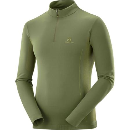 Salomon Men's Explore Seamless Half Zip Men long-sleeved training tops Green S