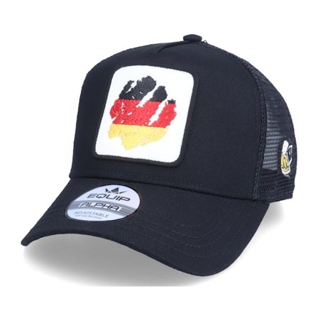 Iconic - Noir trucker Casquette - Germany Ripped Flag Patch Beer Black Trucker @ Hatstore