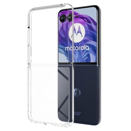 SKALO Motorola Razr 50 Ultra 5G TPU Clear Hybridi Suojakuori - Läpinäkyvä