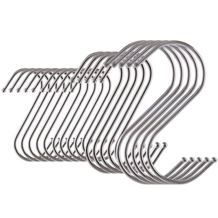 Et sett med 20 S-kroker, hvorav 10 er små + 5 er mellomstore + 5 er store