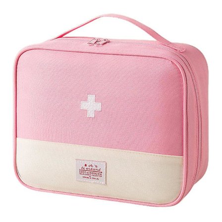 Medicin Opbevaringspose Mini Tom Nødmedicintaske til Nødsituationer Pink Ekstra Stor