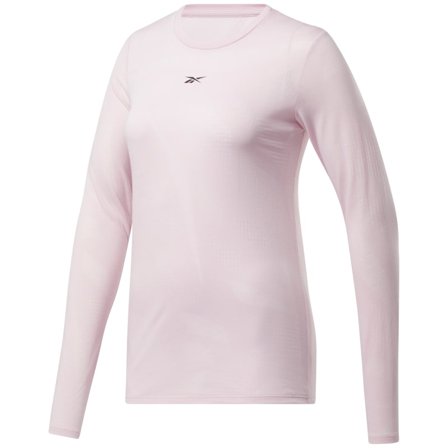 Reebok Women's Burnout Long Sleeve Shirt Women long-sleeved training tops Pink S