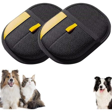 2-pak elektrostatisk pelsfjerningshandske til kat og hund, vaskbar genanvendelig pelsfjerner_TF_TF