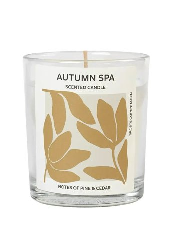 Broste Copenhagen Autumn Spa Scented Candle - White - Ø 7.4 CM