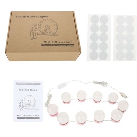 LED-lampor för spegel, sminkbelysning, LED-lampset, linsstrålkastare, LED-lampset