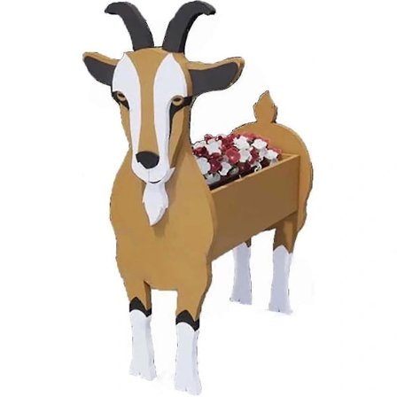 Søt Hage Blomsterpotte Ku Hund Plantekasse, Ku Corgi Pomeranian Geit Hagepotter, PVC Blomsterkasse Hage Hjem Dekor B