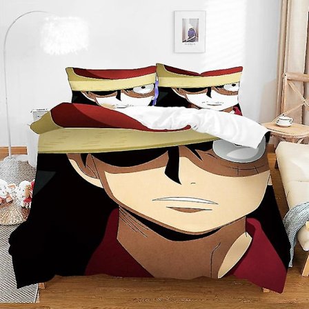 One Piece Luffy Sandad Tre-delat Påslakanset Q
