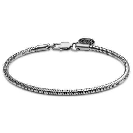 Essentials | 3 mm Silverfärgat Ormkedjearmband för män - Stålarmband