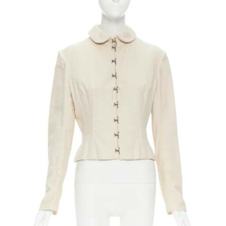 Chloé Pre-owned Pre-owned Cotton outerwear , Beige , Dames , Maat: M Vintage Jassen