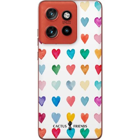 Yhteensopiva Puhelinkuori Motorola Motorola Edge 50 Neo Cactus and Friends - Watercolor Love Grid