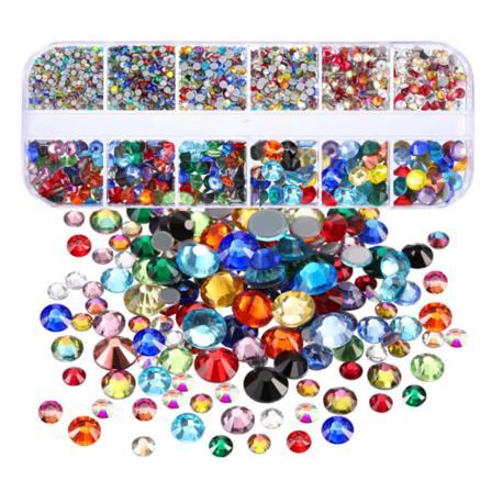 2000 St Rhinestones Glaskristaller Facetterad Glittrande Dekorativ