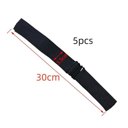 5 stk parykk Fast materiale Elastisk bånd SVART 3,5CM 3,5CM