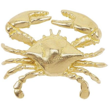 Vintage-tyyli Brass-rapu käsityökoriste työpöydälle