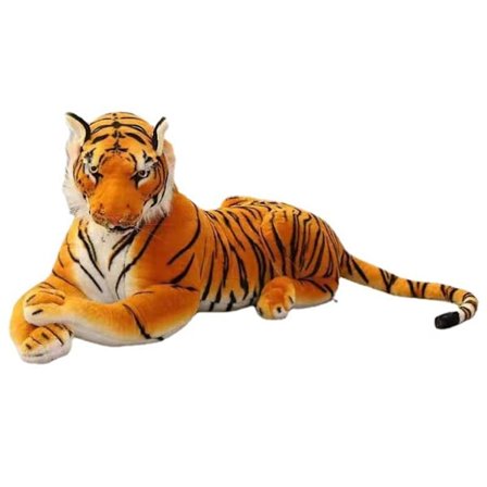 Plush Tiger Mjuk Bekväm Fylld Djur Gul Stor Tiger Kudde Leksak Heminredning (FMY)