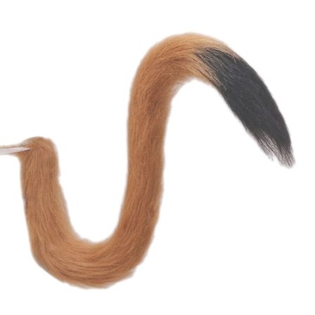 Fox Tail Masquerade Tail MØRK GRÅ SVART