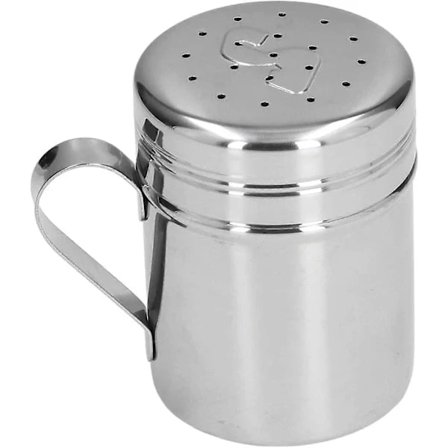 Salt Shaker, Spice Dispenser with Practical Handle, Stainless Steel Spice Shaker for Home, BBQ and Travel