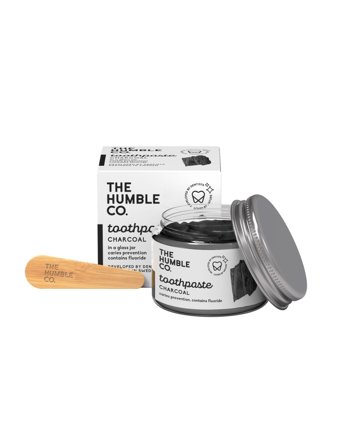 The Humble Co. - Dentifrice Naturel - Dentifrice en pot de verre charbon Noir/e
