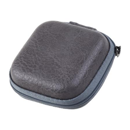 USB datakabel förvaringsväska Läderhörlurar Cover Mini blixtlåspåse Box för de flesta headset Fallbeständig