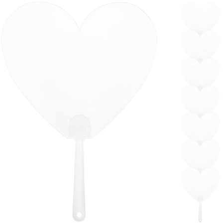 8 stk. Blank Vifter DIY Malervifter Gennemsigtige DIY Vifter Børn Blank Malervifter PVC Graffiti Vifter