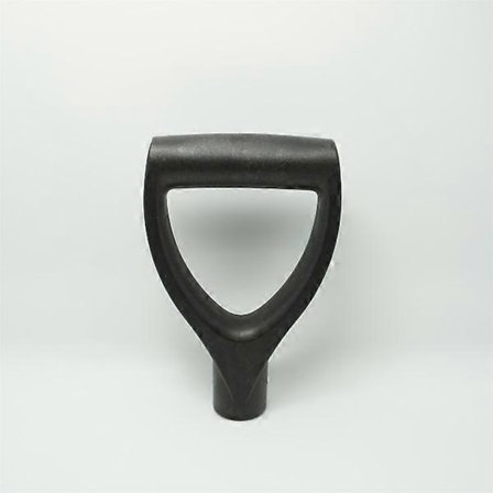 D-handtag plast Snöskyffel trädgårdstillbehör svart 2 st