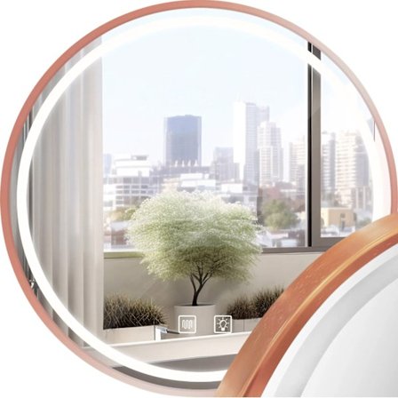 LED-VÆGSPEJL 90cm MMJ BRUSH ROSE GOLD