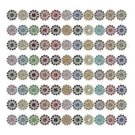 100 stk Metallknapper Kåpe Syknapper Skjorteknapper Dekorative Knapper Flatback Rhinestone Knapper