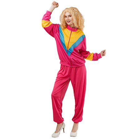 80-tals Träningsoverall Kvinna Maskeraddräkt