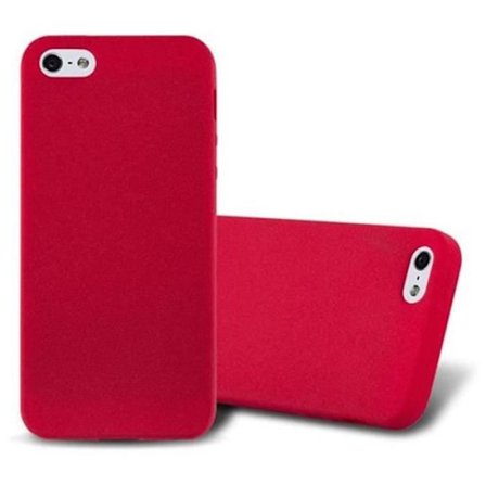 Apple iPhone 5 - iPhone 5S - iPhone SE-fodral i RED FROST av Cadorabo (FROST Design) Ultramjukt silikon TPU Gel Cover