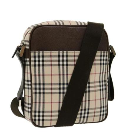 Burberry Vintage, Pre-owned Canvas shoulder-bags Bruin, Dames, Maat:ONE Size,leer
