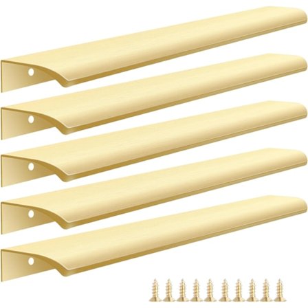 5 kpl Kultaisia Keittiön Kaappivetoja, 300mm Vaatekaapin Ovien Vetimet Moderni Alumiini Kylpyhuoneen Kaapin Vetimet, Harjattu Messinki