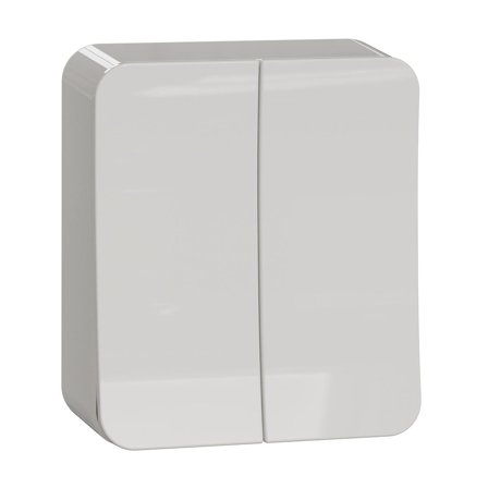 Schneider Electric Exxact Strømbryter 250 V, utenpåliggende Dobbeltrapp, Strømbrytere & vegguttak