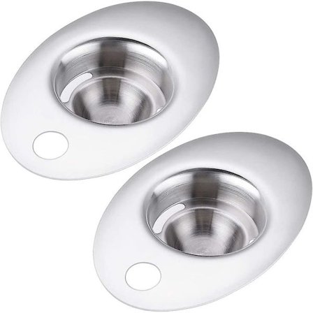 Æggeskilleapparat, Blomme Separator, Æggehvide Blomme Filter Separator 2-delt Sæt, Fremstillet af Høj Kvalitet Rustfrit Stål, Nemt at Adskille Blomme 