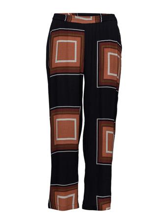 Pants W. Square Dot Print Black Coster Copenhagen