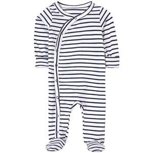 A Happy Brand White Striped Footed Baby Body 74/80 cm - Nightwear - 74/80 cm - Navy