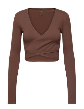 Ensandra Ls Tee 5350 Crop Tops Long-sleeved Crop Tops Ruskea Envii