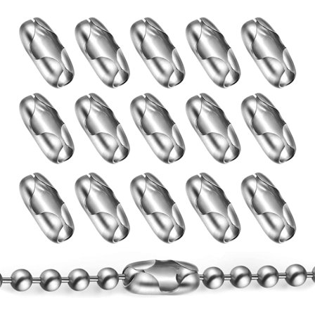 50 st Kullkedjekopplingar Silver Ersättningskullakedjeklipp Co