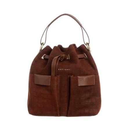 Orciani, Bag Bruin, Dames, Maat:ONE Size,leer