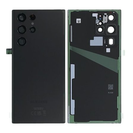 Samsung Galaxy S22 Ultra Baksida med tejp Original - Svart