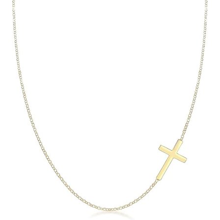 Klassisk Dame Kors Gull 925 Dame Anheng Halskjede