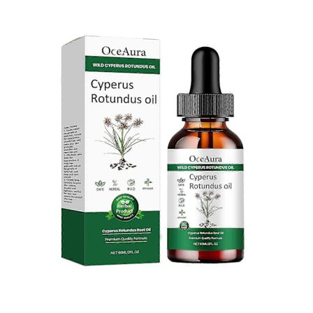 Cyperus Rotundus Olja - Naturlig Cyperusolja för Hårborttagning, Reducering av Kroppshårväxt, Återfuktande & Lugnande, Mjuk Hud, Idealisk för Alla 