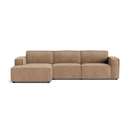 Lyon chaiselong sofa, venstrevendt - Capri Mørk beige - 304x160x80 - Sofa, chaiselong