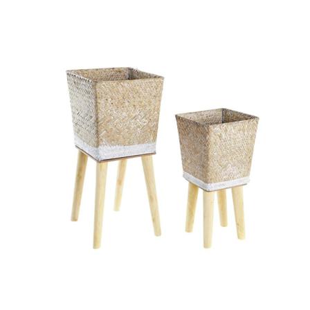 Krukset Dkd Home Decor Naturell Trä Fibrer Boho (22 X 22 X 48 Cm