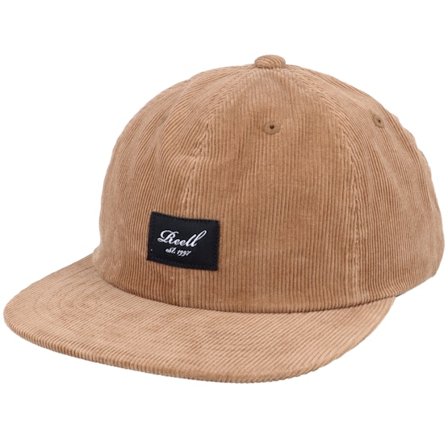 Reell - Beige snapback Keps - Flat 6-Panel Cap Copper Brown Cord Snapback @ Hatstore